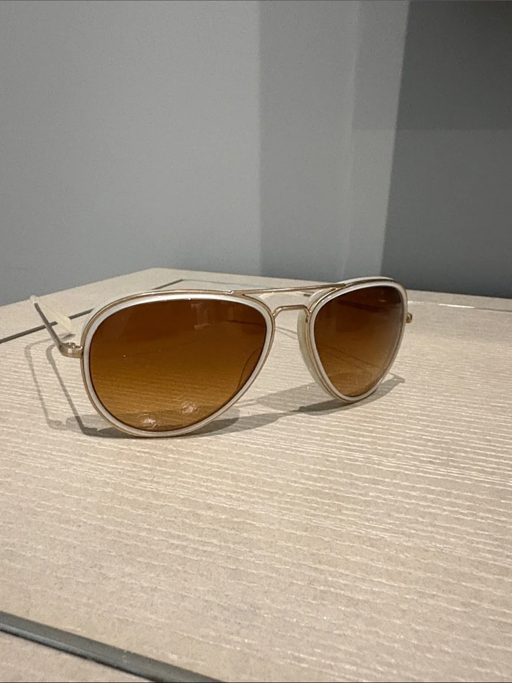 Authentic Oliver Peoples Gold Frame Sunglasses with Brown Lenses